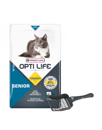 VERSELE-LAGA Opti Life Cat Senior Chicken 1 kg pro kočky seniory + lopatka ZDARMA