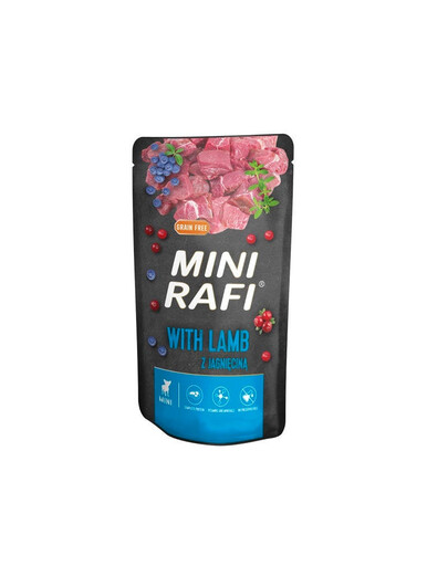 RAFI Mini mokré krmivo s jehněčím pro psy malých plemen 150 g
