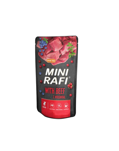 RAFI Mini mokré krmivo s hovězím masem pro psy malých plemen 150 g