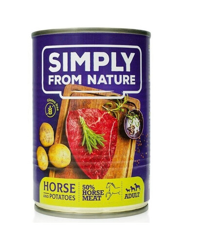 SIMPLY FROM NATURE konzerva psy Koňské maso s bramborem 6 x 400 g + 1 ZDARMA
