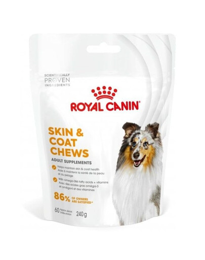 ROYAL CANIN Skin Coat Adult Dog Supplements 240g Doplněk stravy pro zdravou kůži a srst pro dospělé psy