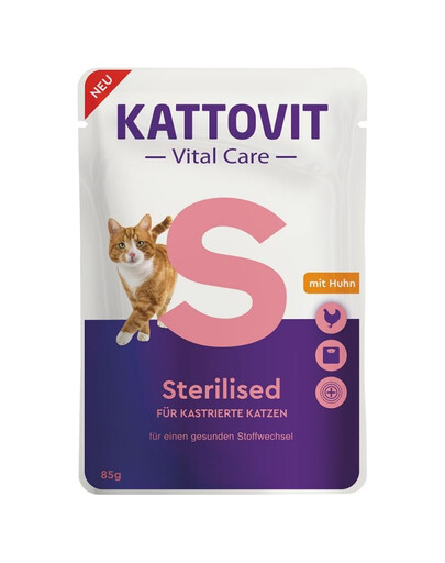 KATTOVIT Vital Care Sterilised s kuřecím 85 g