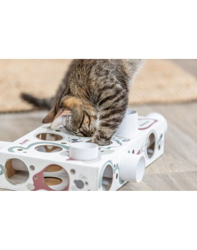 TRIXIE Cat Activity Paws'n'Treats Box vzdělávací hračka pro kočku 35×7×20 cm karton