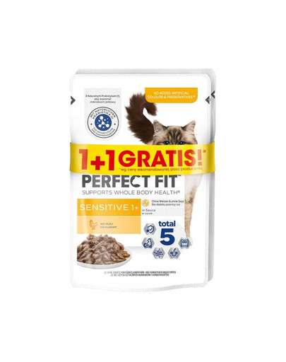 PERFECT FIT Sensitive 1+ 2x85g kapsičky s kuřecím masem v omáčce pro dospělé kočky