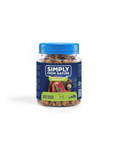 SIMPLY FROM NATURE Smart Bites Srnčí tréninkové pamlsky 2 x 130 g + pamlsek ZDARMA