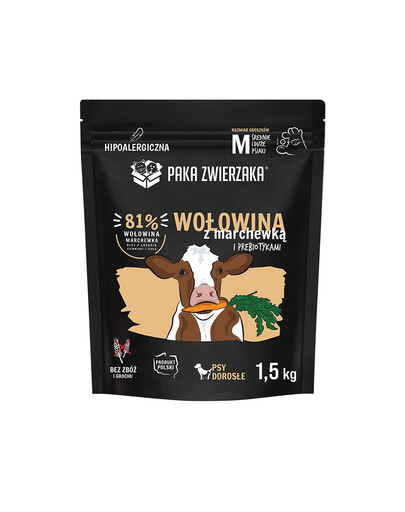 PAKA ZWIERZAKA Seventh Heaven Suché krmivo Hovězí s mrkví M 1,5 kg