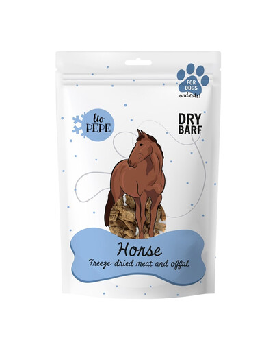 PAKA ZWIERZAKA PEPE Freeze-dried Lyofilizované maso z koňských jater XL 180g