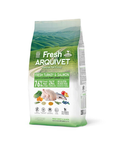 ARQUIVET Fresh Puppy Junior Polo-vlhké krmivo pro štěňata s krůtou a lososem 10 kg