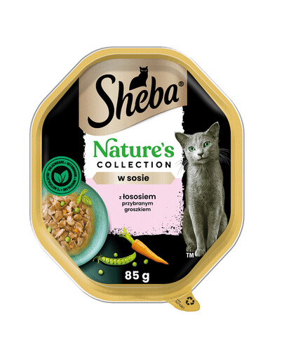 SHEBA Nature's Collection v omáčce s lososem a hráškem 85 g