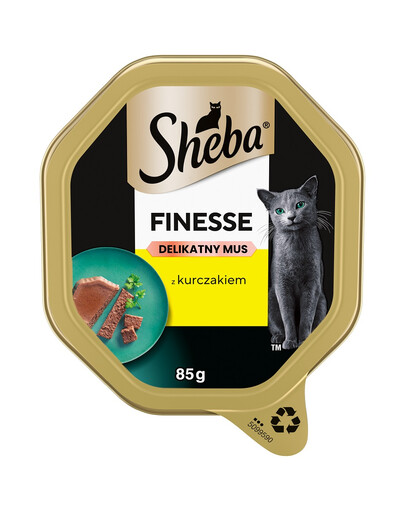 SHEBA Finesse Kompletní krmivo pro dospělé kočky s kuřecím masem v pěně 85 g