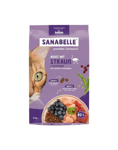SANABELLE Adult Pštros 8 kg pro dospělé kočky