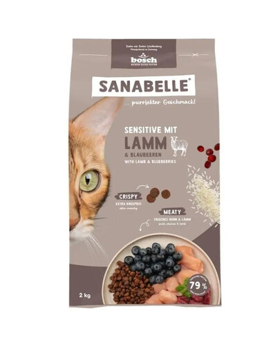 SANABELLE Sensitive Jehněčí 2 kg pro kočky s citlivým trávicím traktem