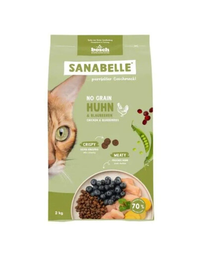 SANABELLE No Grain Kuřecí krmivo pro kočky 2 kg bez obilovin