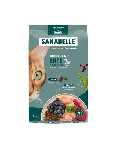 SANABELLE Outdoor Kachna 8 kg pro venkovní kočky