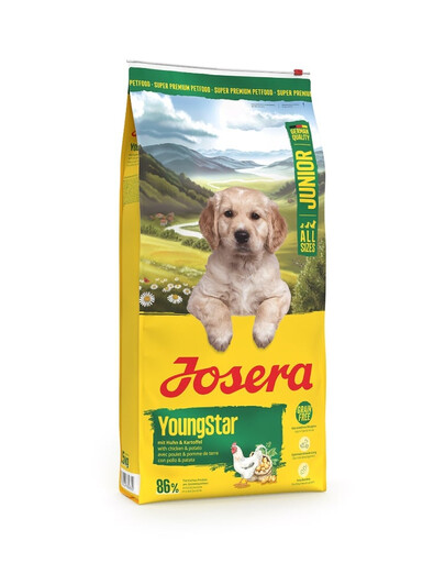 JOSERA YoungStar 12,5kg bezobilné krmivo pro štěňata s kuřecím masem a bramborami