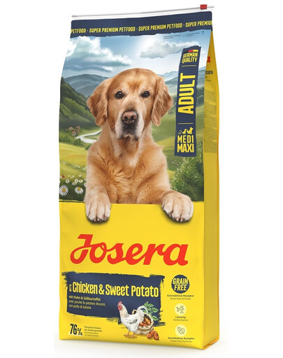 JOSERA Chicken with Sweet Potato Adult 12,5kg bezobilné krmivo pro střední a velká plemena