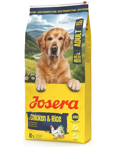 JOSERA Chicken with Rice Adult 12,5kg snadno stravitelné krmivo pro střední a velká plemena