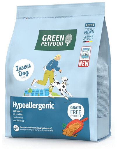 GREEN PETFOOD InsectDog Hypoallergen 900g Bezobilné proteinové krmivo pro psy s hmyzem