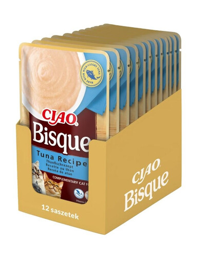 INABA CIAO Bisque Krémová tuňáková polévka pro kočky 12x40g