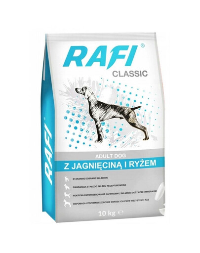 RAFI Classic s jehněčím masem a rýží pro psy 10 kg