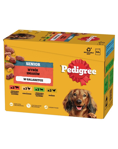 PEDIGREE Senior Výběr příchutí kapsiček 12x100 g