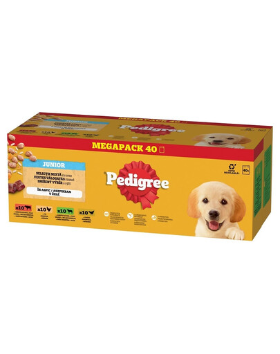 PEDIGREE Junior Výběr příchutí kapsiček 40x100 g