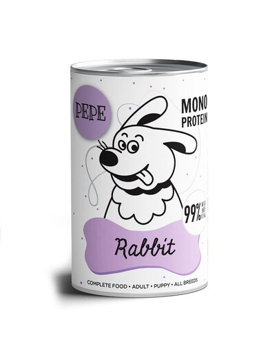 PAKA ZWIERZAKA PEPE Rabbit (králík) 800g monoproteinové krmivo