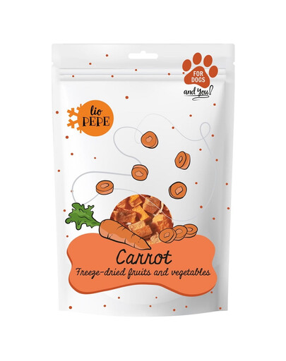 PAKA ZWIERZAKA PEPE Freeze-dried Lyofilizovaná mrkev pro psy 25 g