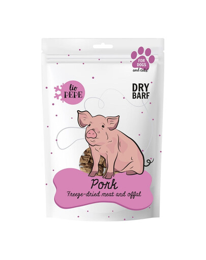 PAKA ZWIERZAKA PEPE Freeze-dried lyofilizované vepřové srdce 60 g