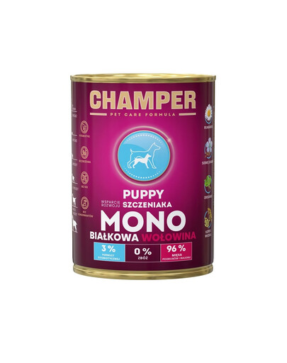 CHAMPER Puppy Hovězí monoproteinové krmivo pro štěňata 400 g