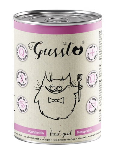 GUSSTO Cat Fresh Goat mokra karma dla kotów z koziną 400g