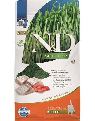 FARMINA N&D Spirulina Kitten Herring and Wolfberry 300 g