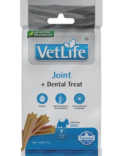 FARMINA Vet Life Treat Joint Mini 60 g (7 ks) zubní pamlsky pro psy malých plemen