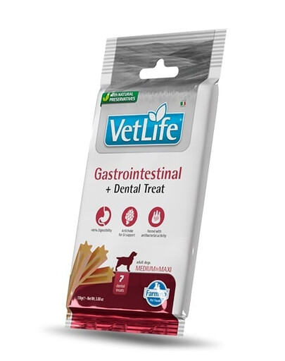 FARMINA Vet Life Dental Treat Gastrointestinal Medium/Maxi 100 g (7 ks) zubní pamlsky pro střední a velké psy