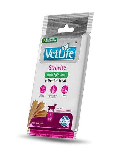 FARMINA Vet Life Dental Treat Struvite Medium/Maxi 100 g (7 ks) zubní pamlsky pro střední a velké psy