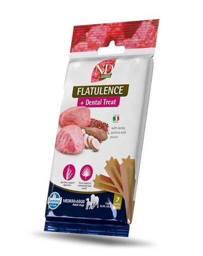 FARMINA N&D Quinoa Dental Treat Flatulence Medium/Maxi 100 g (7 ks) zubní pamlsky pro střední a velké psy