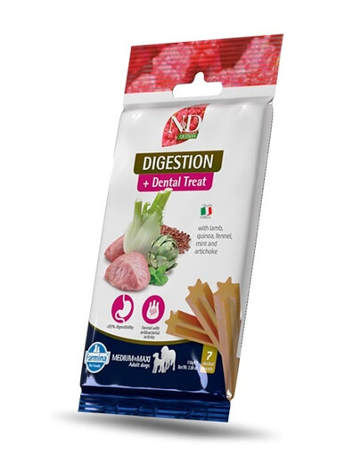 FARMINA N&D Quinoa Dental Treat Digestion Medium/Maxi 100 g (7 ks) zubní pamlsky pro střední a velké psy