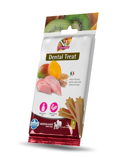 FARMINA N&D Tropical Selection Dental Treat Chicken Medium/Maxi 100 g (7 ks) zubní pamlsky pro střední a velké psy