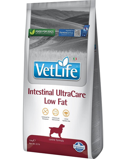 FARMINA Vet Life Dog Intestinal Ultra Care Low Fat 10 kg dietní krmivo pro psy