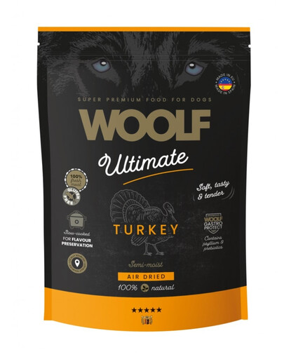 WOOLF Ultimate Soft Adult Dog Turkey 1 kg polovlhké krmivo pro psy bez obilovin s krůtím masem