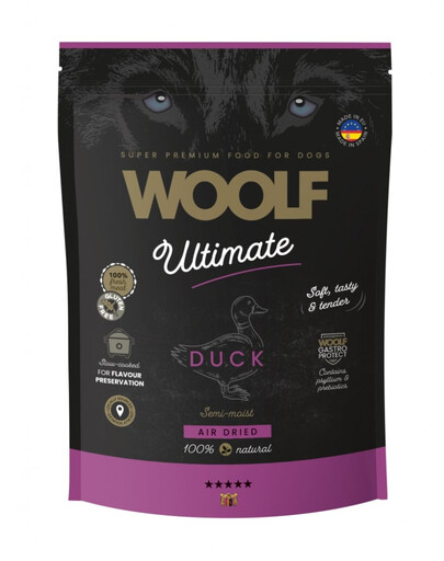 WOOLF Ultimate Soft Adult Dog Duck 1 kg polovlhké krmivo pro psy bez obilovin s kachním masem
