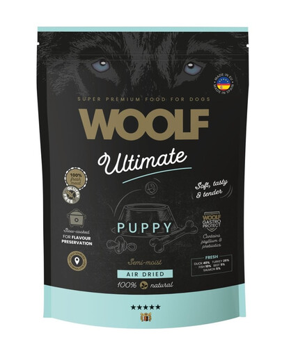 WOOLF Ultimate Soft Puppy 1 kg Bezobilné polovlhké krmivo s kachnou a krůtou pro štěňata