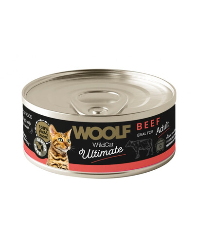 WOOLF Wild Cat Ultimate Beef Pate 85g hovězí paštika pro kočky