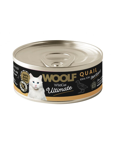 WOOLF Wild Cat Ultimate Sterilised Quail Pate 85g křepelčí paštika pro kočky