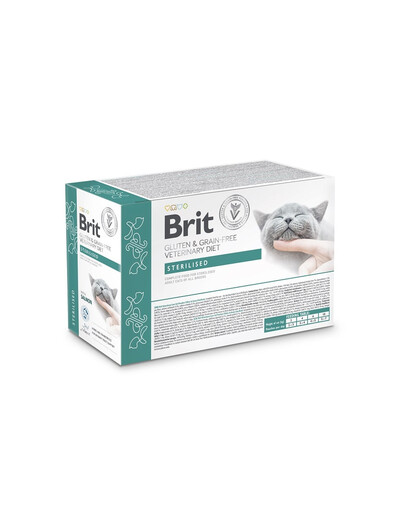BRIT Veterinary Diet Grain Free Sterilised Cat Fillets in Gravy 12x85g pro kastrované dospělé kočky