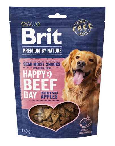 BRIT Premium by Nature Semi-moist Snack Beef and Apples 180g poloměkký snack pro psy s hovězím masem a jablky