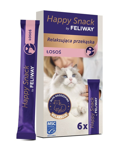 FELIWAY Happy Snack Łosoś 6x15 g kremowa przekąska dla kotów