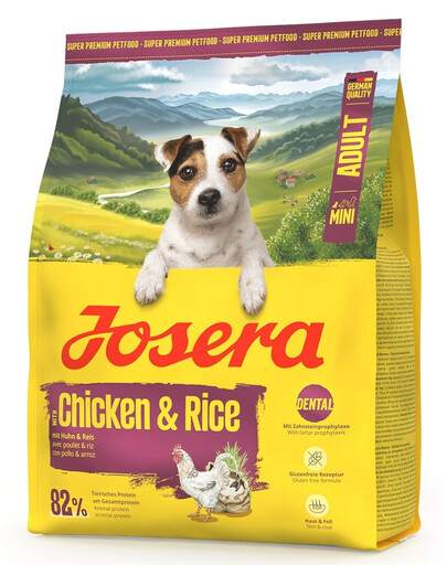 JOSERA Mini Adult Chicken and Rice 900g bezlepkové krmivo pro psy malých plemen