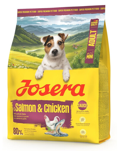 JOSERA Mini Adult Salmon and Chicken 900g bezlepkové krmivo s omáčkou pro psy malých plemen