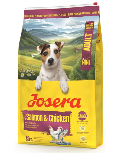 JOSERA Mini Adult Salmon and Chicken 10kg bezlepkové krmivo s omáčkou pro psy malých plemen